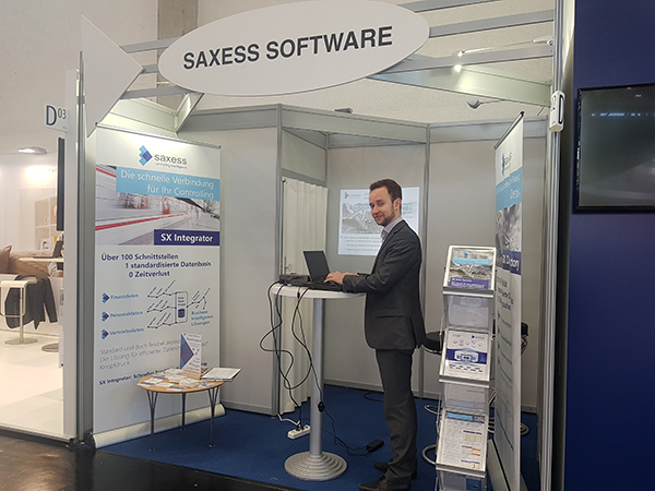 Die digitalisierte Altenpflege spielt auch am Saxess Software Messestand eine Rolle.