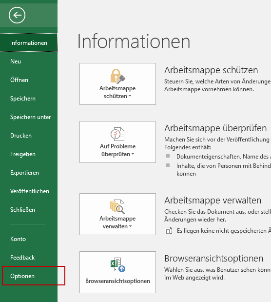 Auswahl von Standardlayouts in Excel Pivot für dieDokumentation und Planung